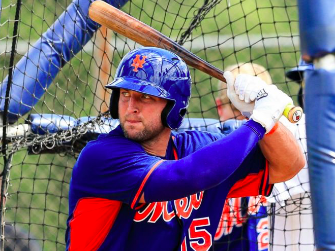 Tim Tebow Reports to Spring Training with Mets, Hits Nine Homers in Batting Practice